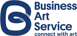 BusinessArtService Logo DonkerBlauw Transparant